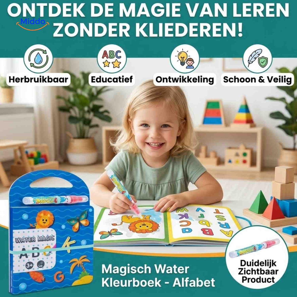 Livre de coloriage AquaDraw à l’eau réutilisable pour enfant, vue 08