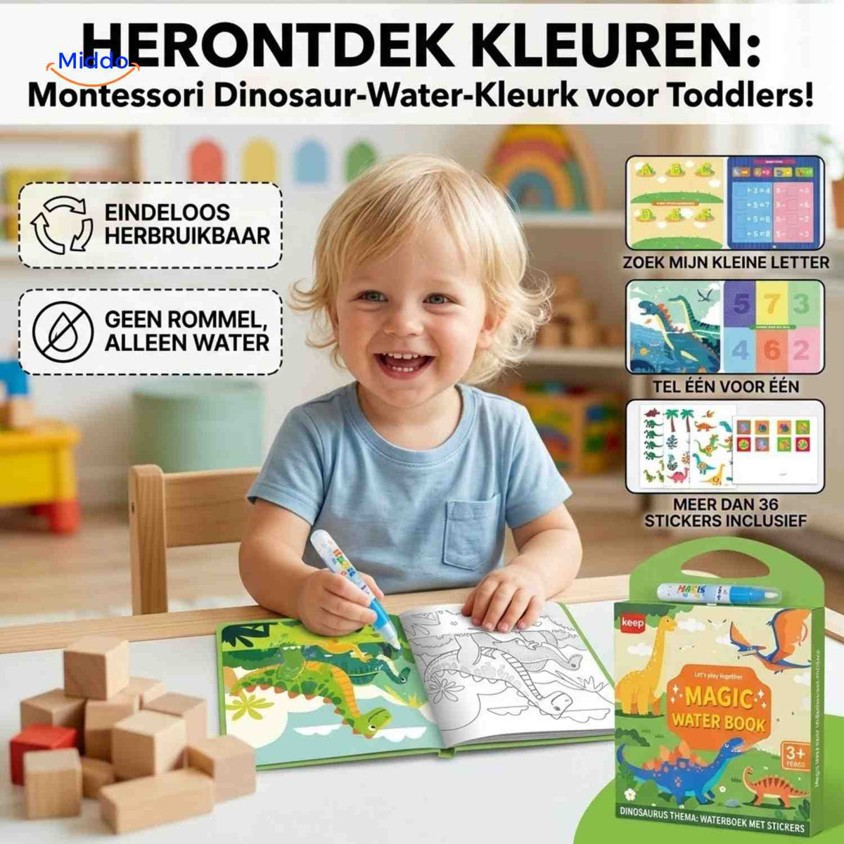 Livre de coloriage AquaDraw à l’eau réutilisable pour enfant, vue 06