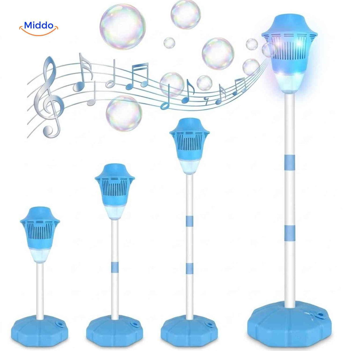 Machine à bulles Bubblio rechargeable avec LED et musique, réglable, vue 13