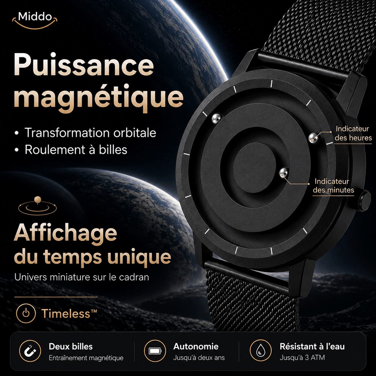 Montre Magnétique™ - Montre Magnétique Artisanale Premium.