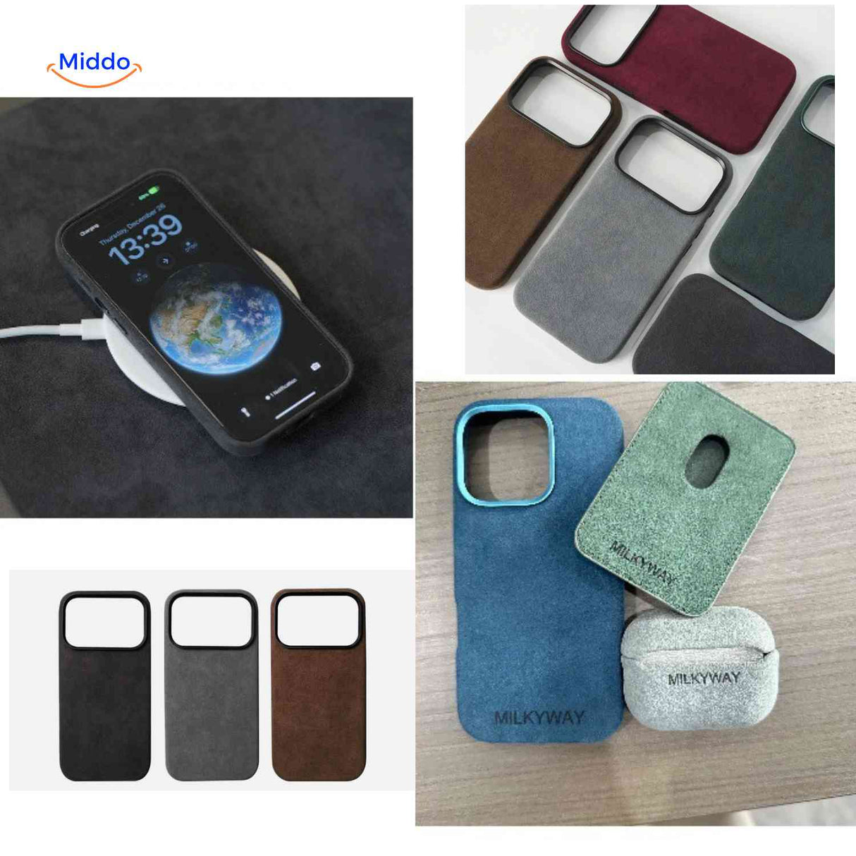 Coque iPhone AlcantaPro compatible MagSafe, vue produit 14