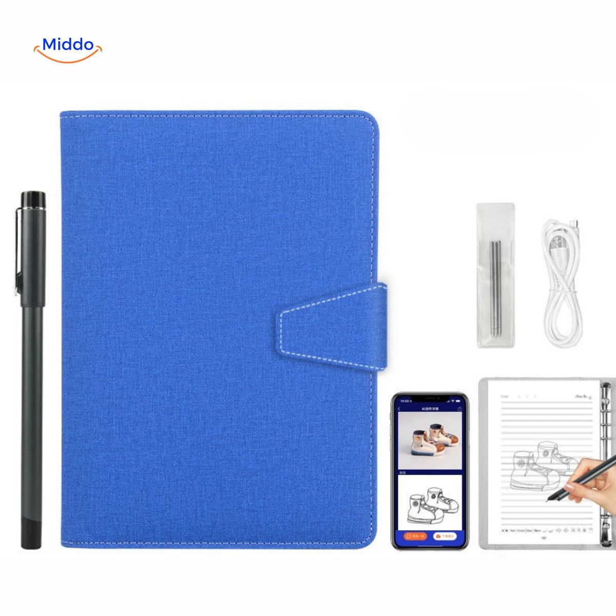 NoteSync Smart Pen digitale notitieboek set www.middo.nl