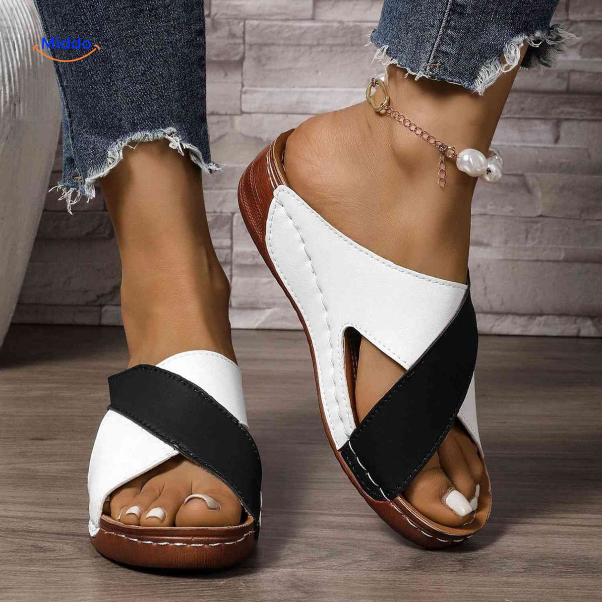 Soleva sandales orthopédiques femme avec brides croisées