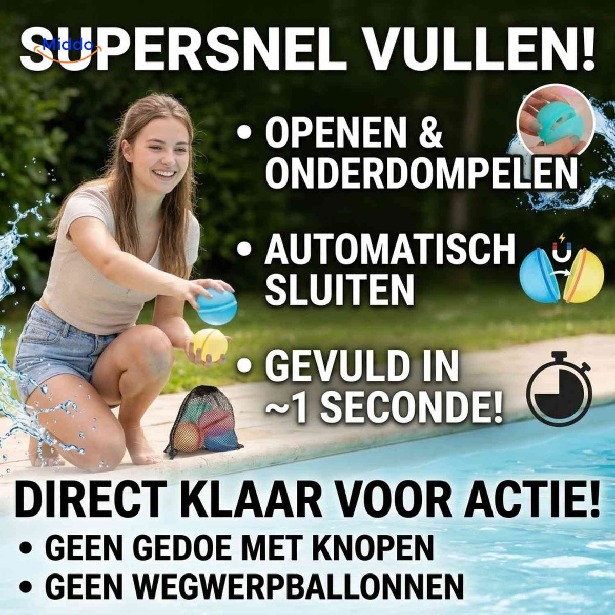 Ballon d’eau Splashora réutilisable en silicone, vue 02