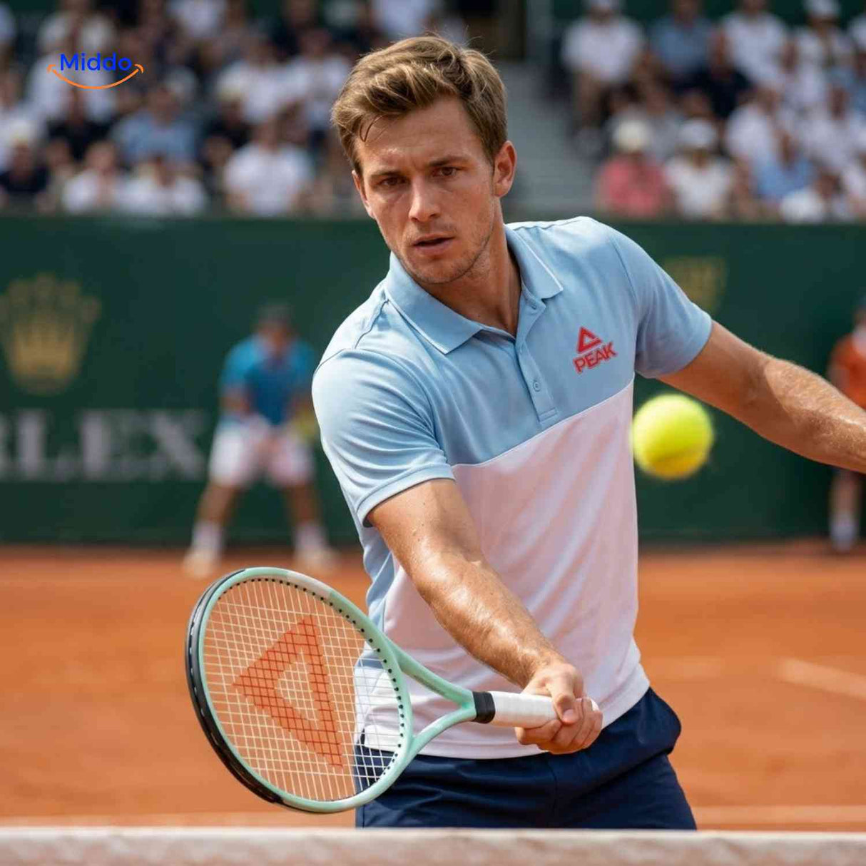 Tennixo raquette tennis frappe de compétition sur terrain