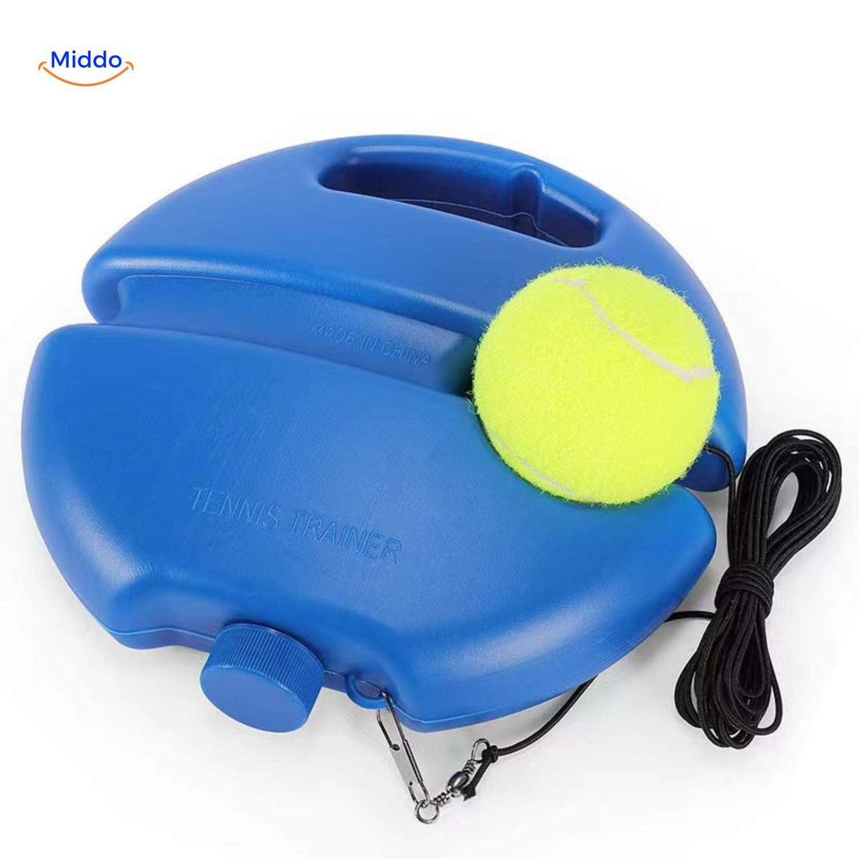 appareil d'entraînement tennis avec corde élastique en caoutchouc et balle attachée pour frappes répétées