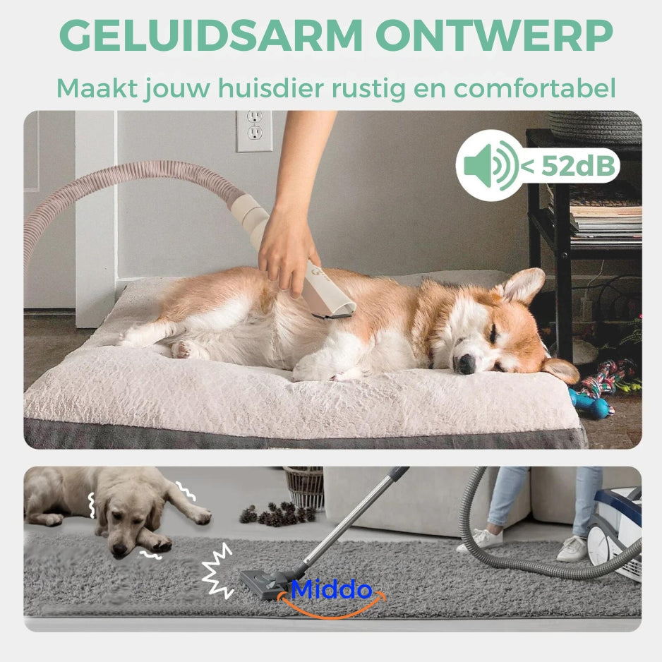 kit de toilettage silencieux pour animaux, conçu pour une expérience calme et sans stress