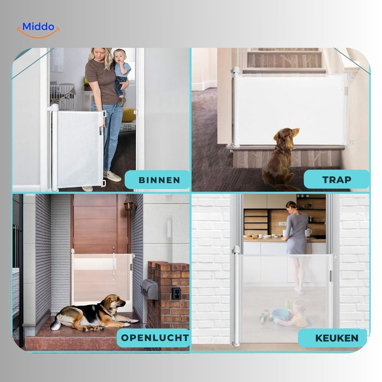 étapes de verrouillage de la barrière pliable, mécanisme sécurisé pour enfants et animaux