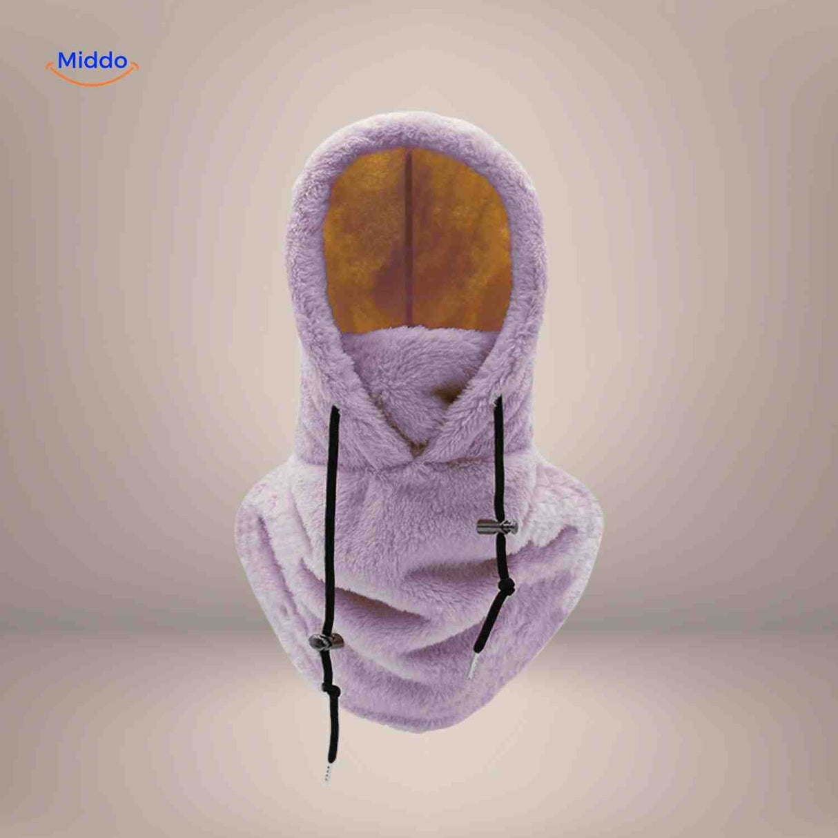 bonnet hiver coloris violet avec capuche fleece et tour de cou intégré