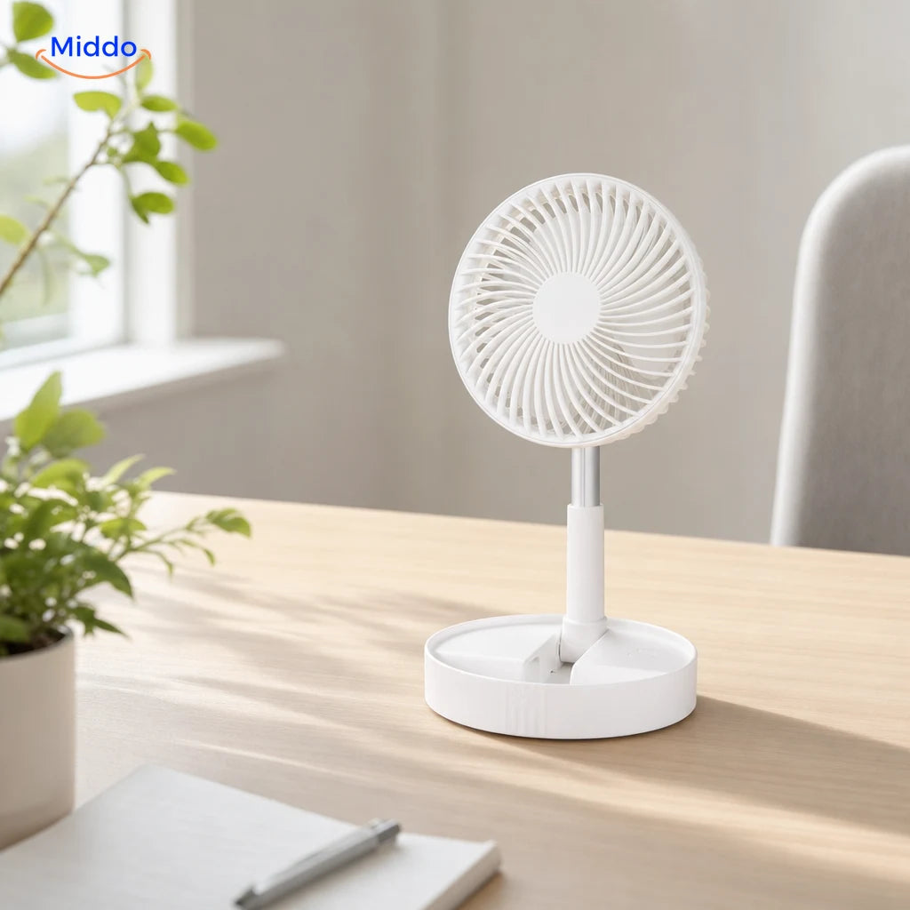 Ventilateur USB pliable BreezePro blanc