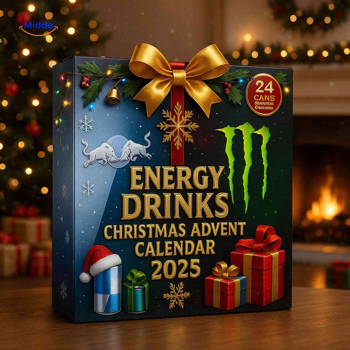 calendrier de l'avent energy drinks avec 24 canettes, idée cadeau originale