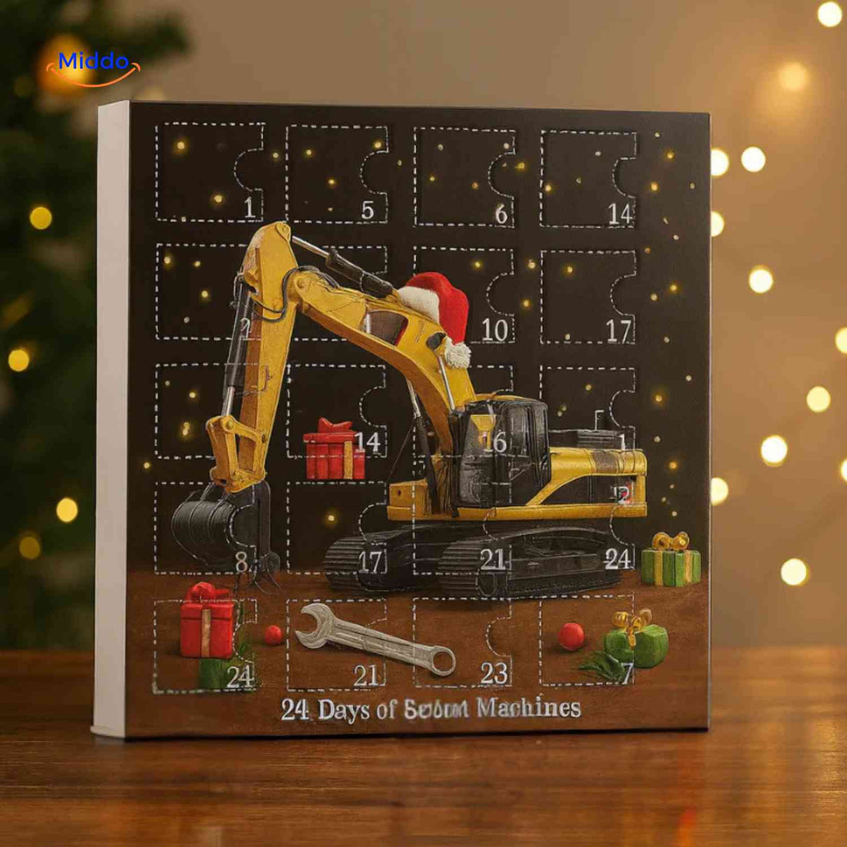 set complet de 24 véhicules de chantier miniatures du calendrier de l'avent
