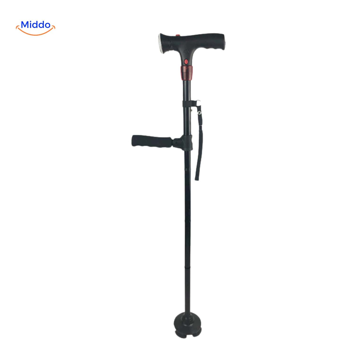 canne de marche pliable avec lumière LED intégrée en aluminium léger