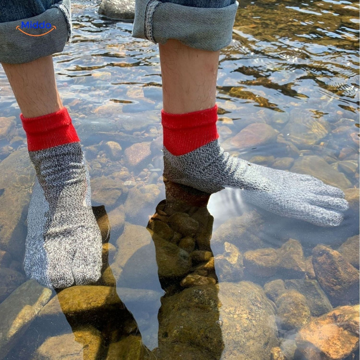 chaussettes à 5 doigts anti-perforation en comparaison de résistance forte et moyenne