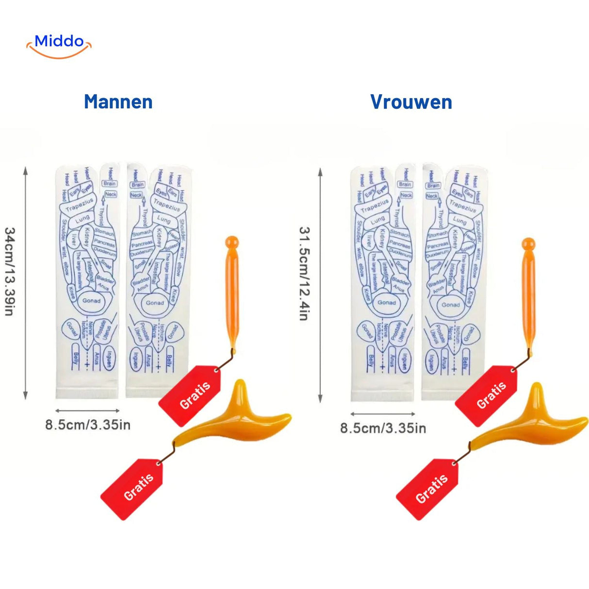 chaussettes acupression comparaison des tailles pour hommes et femmes