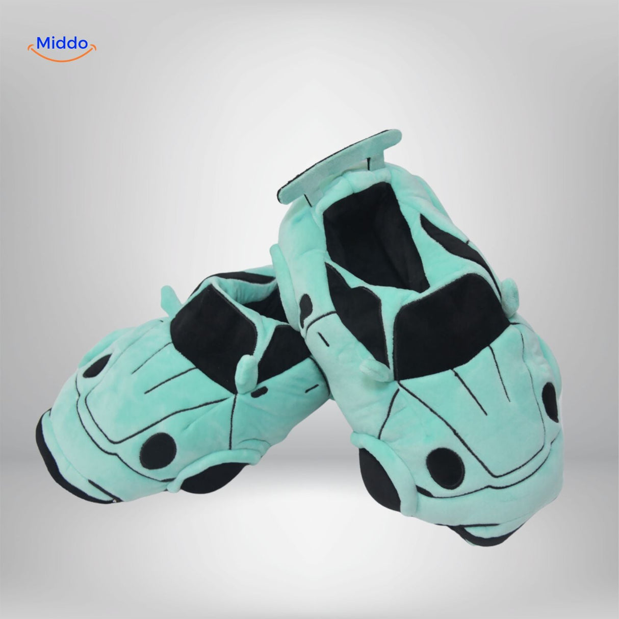 chaussons forme voiture vert pour couvrir les pieds avec douceur à la maison