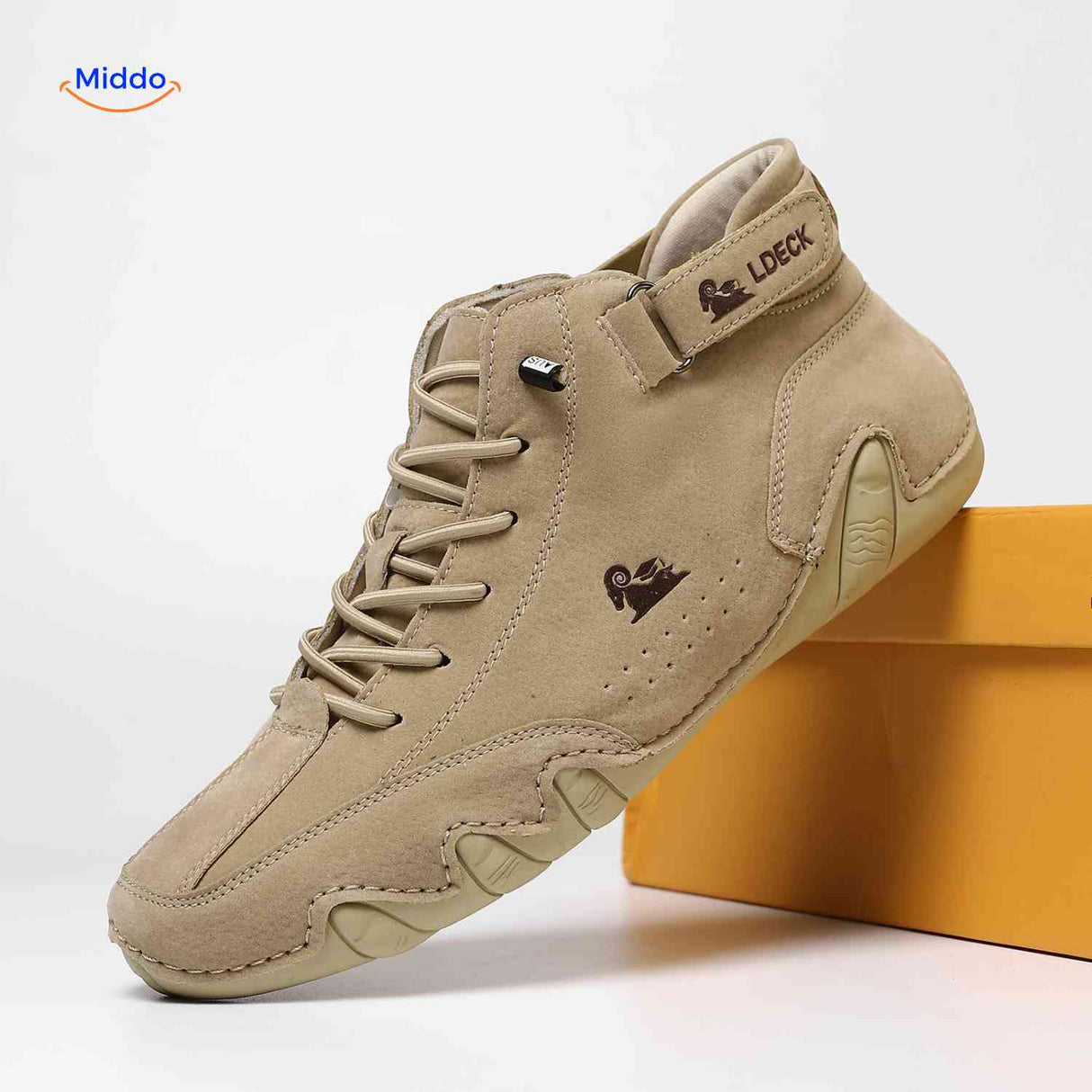 chaussures barefoot beige casual en cuir, style décontracté et confort ergonomique