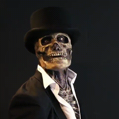 costume squelette pour halloween avec veste et chapeau, look réaliste effrayant