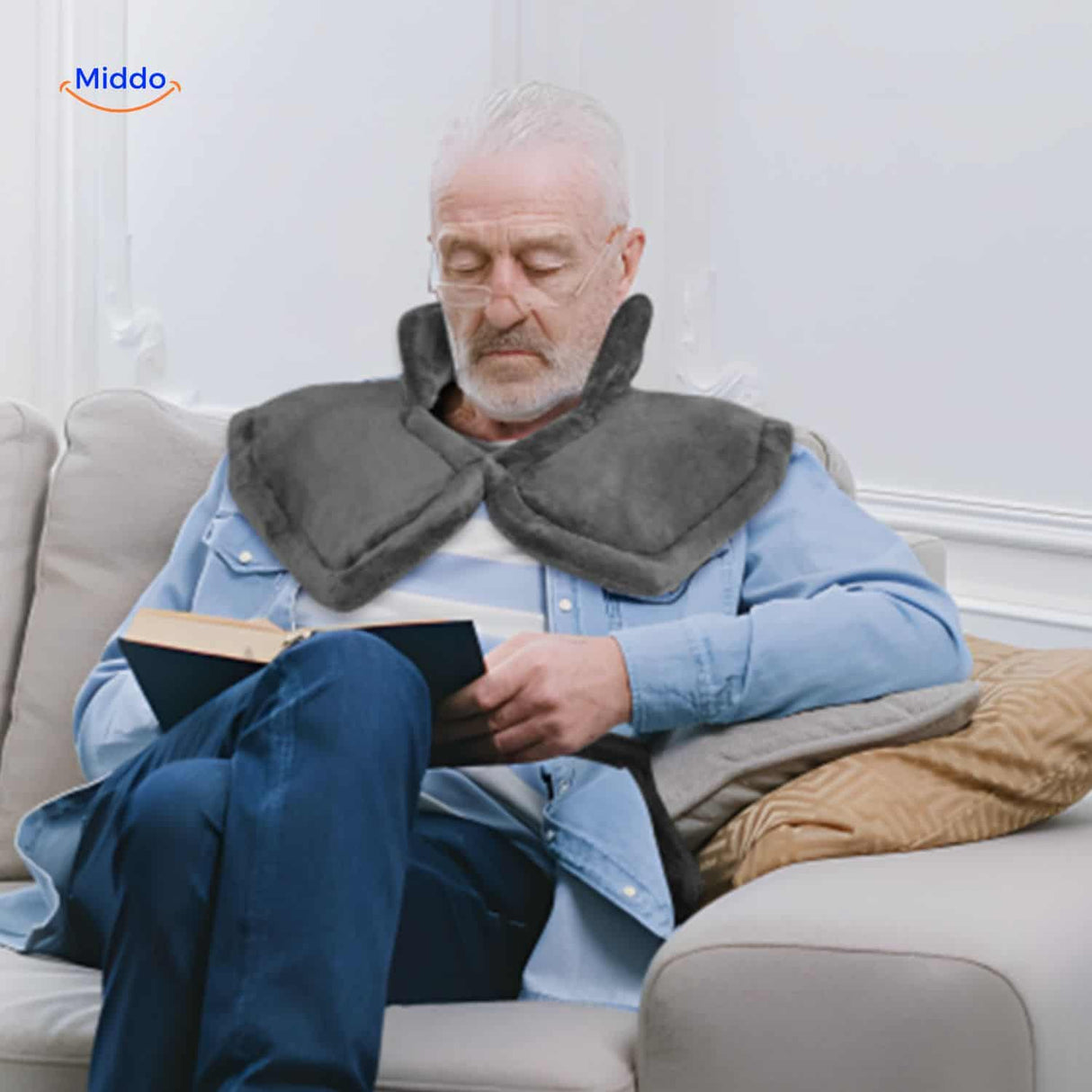 coussin chauffant conçu pour les seniors, idéal pour une détente et une relaxation musculaire