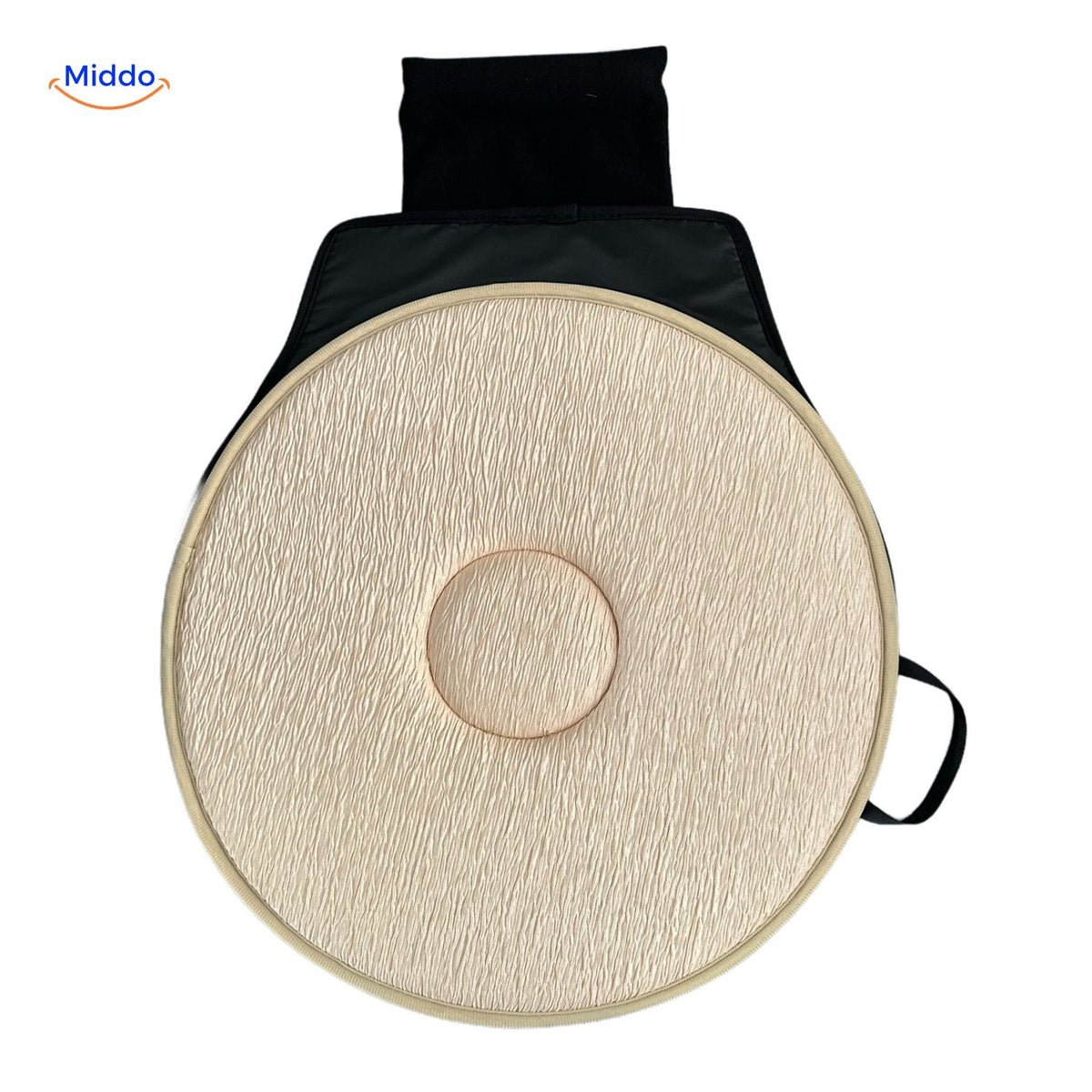 coussin de siège auto rotatif beige pour une conduite en toute détente