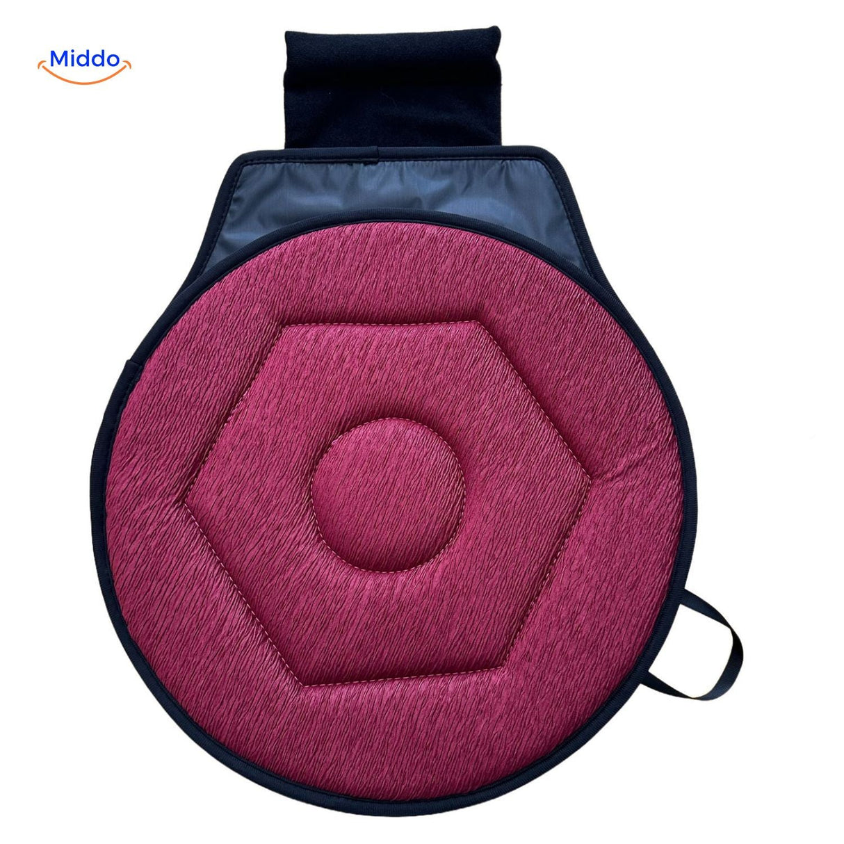 coussin de siège auto rotatif gris motif hexagone pour un confort wellness