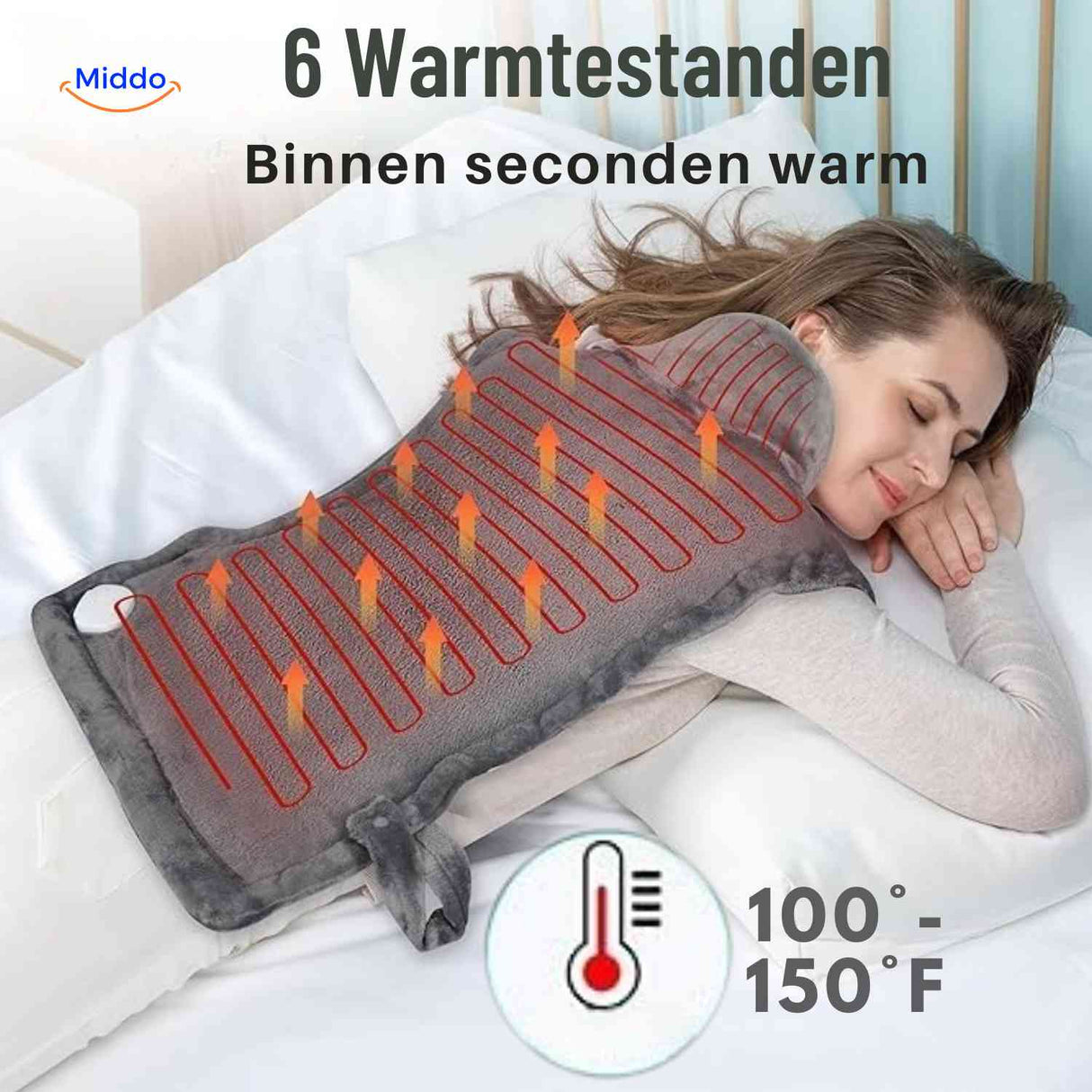 écharpe chauffante avec 6 niveaux de chaleur réglables pour un confort personnalisé