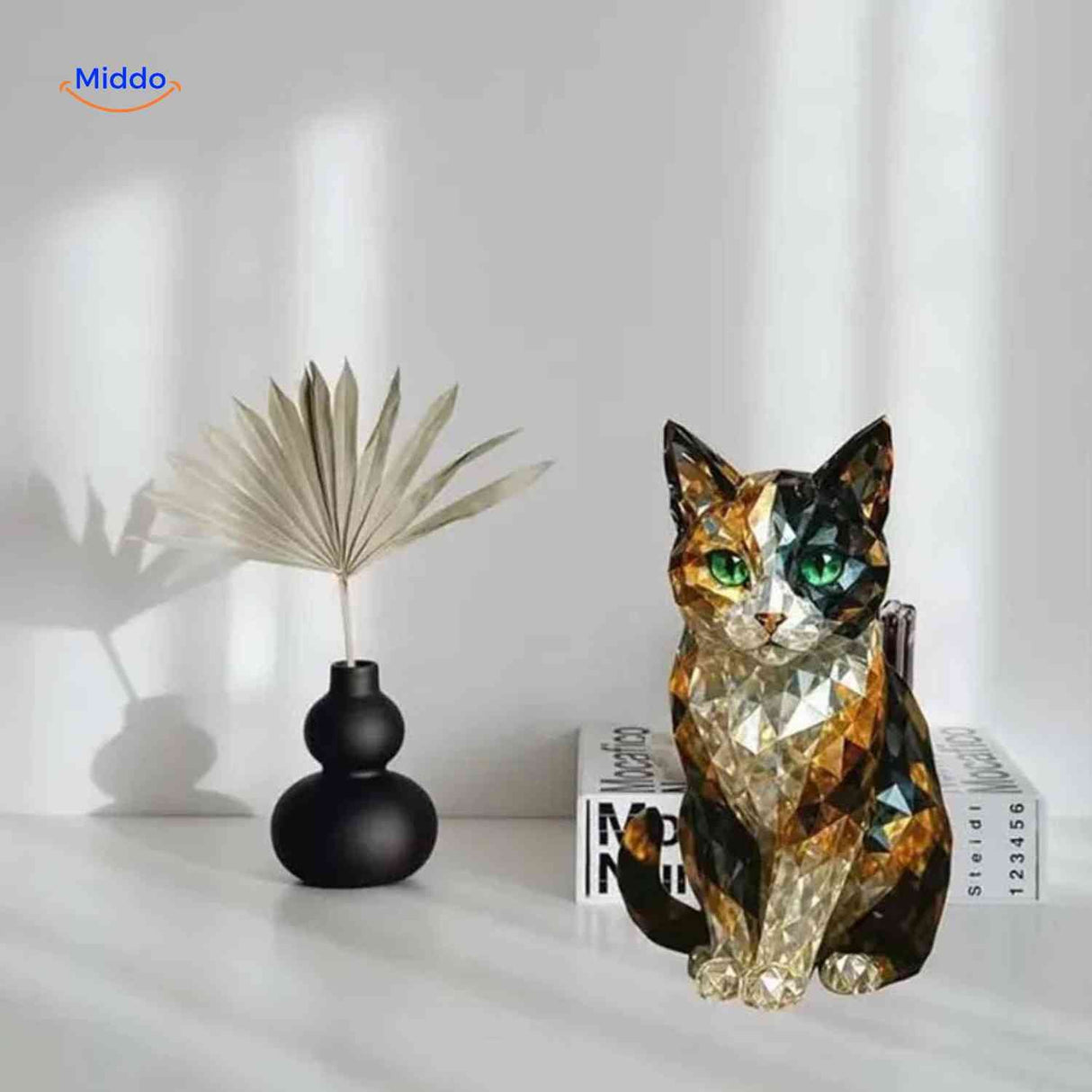 emballage du calendrier de l'avent avec figurine chat en cristal incluse