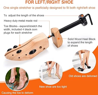 embauchoir tendeur conçu pour chaussure gauche et droite, compatible toutes pointures
