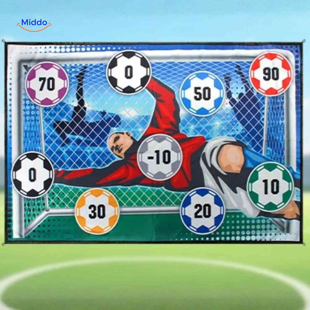 entraînement de tir au football avec cible à points pour enfants