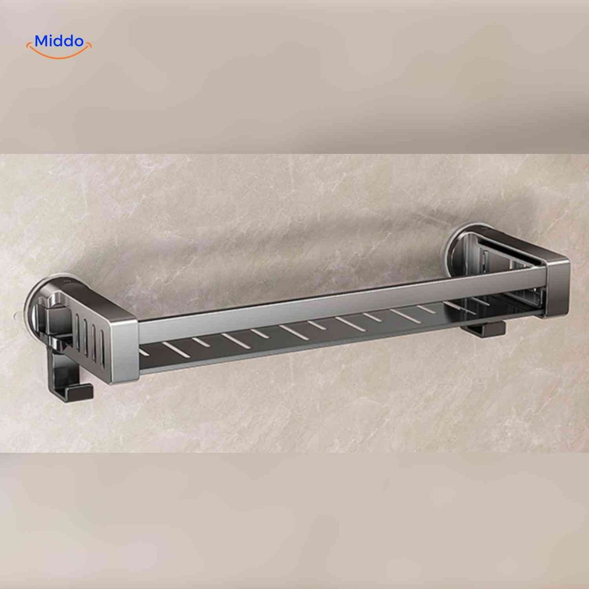 étagère inox murale pour salle de bain avec ventouse puissante, pose sans perçage