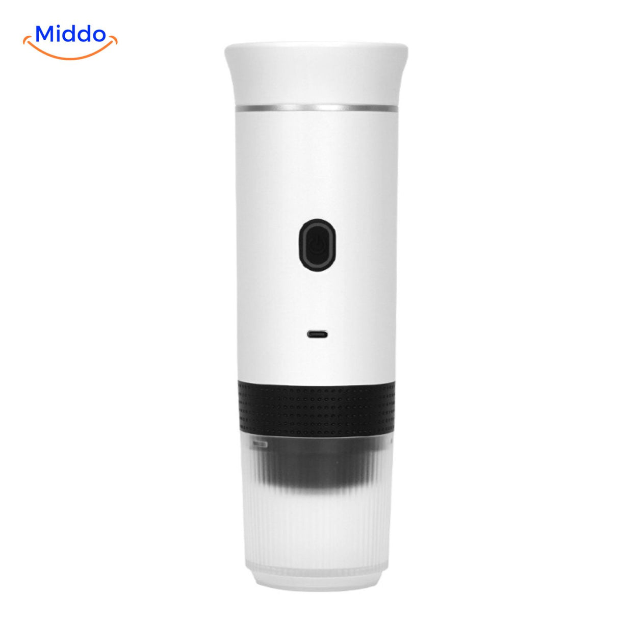 machine à expresso portable avec port USB pour recharge, vue de côté