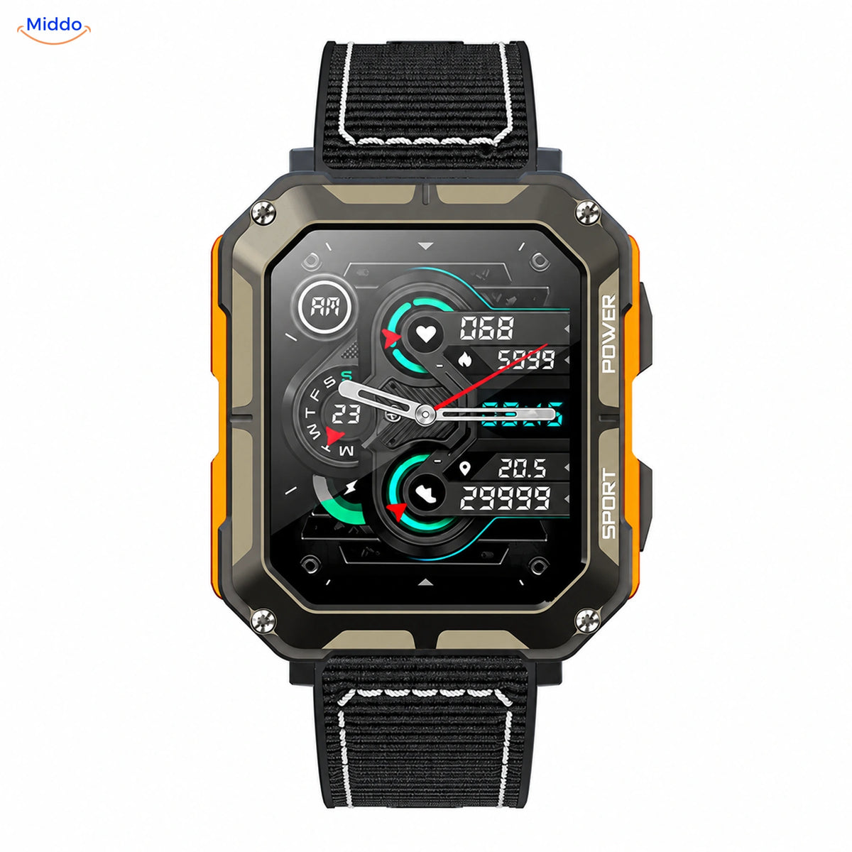 Galaxy Armor™ – Nylon noir · Orange
