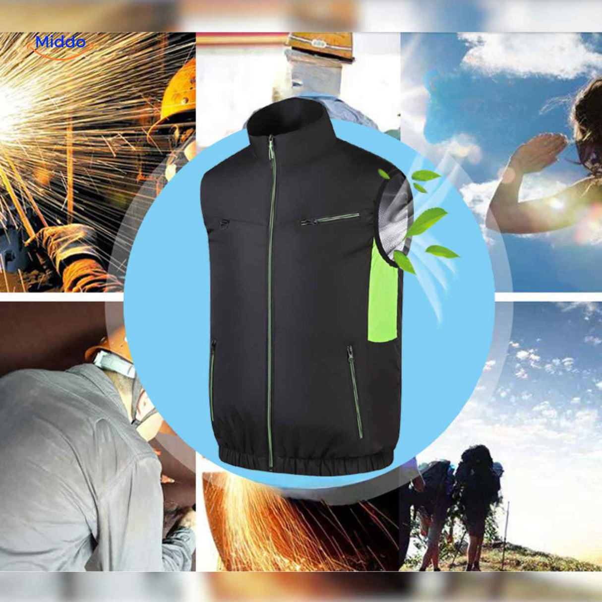 gilet sans manches ventile adapte aux travaux intensifs et a la protection contre la chaleur