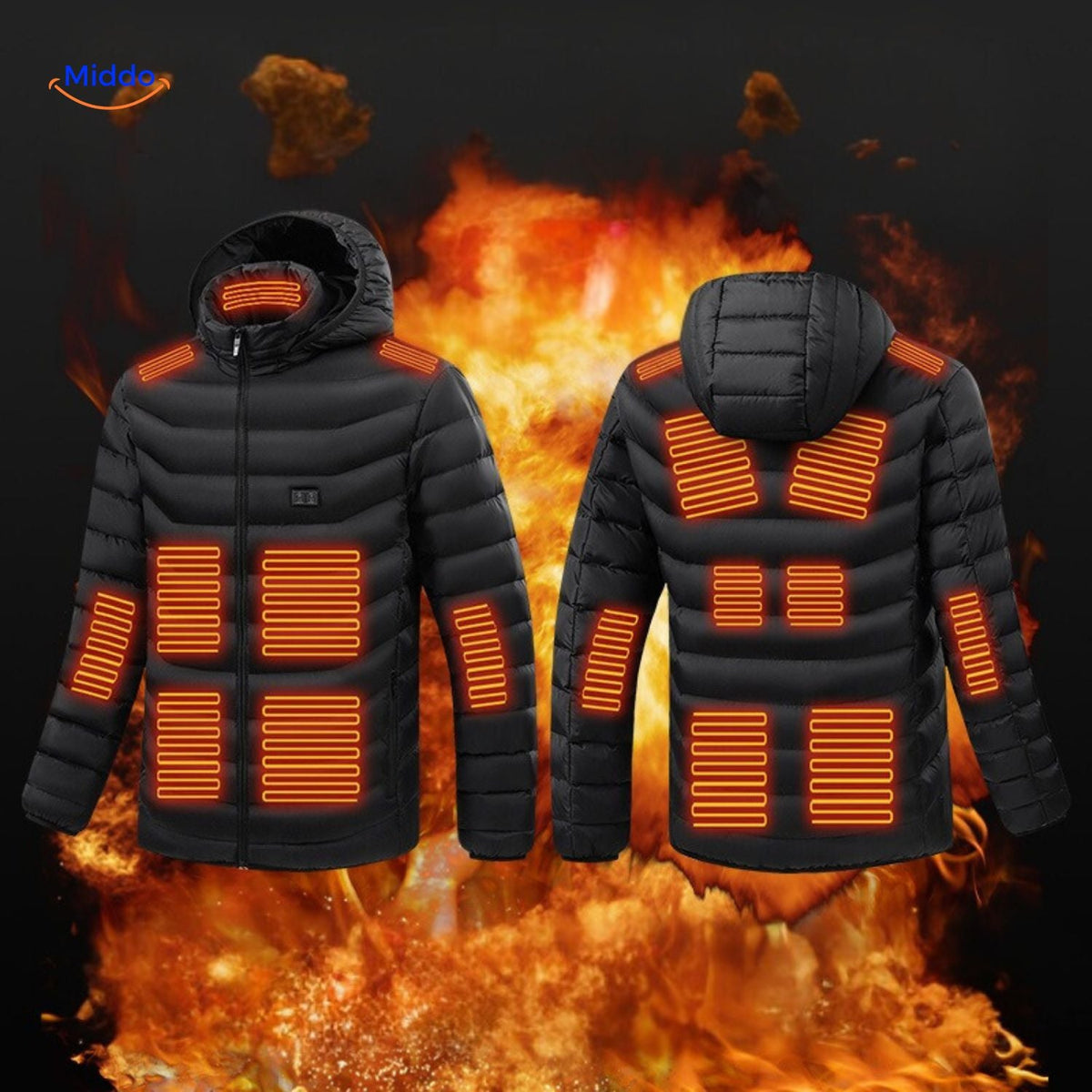 veste slim fit HeatWave portée en hiver, coupe ajustée et confortable