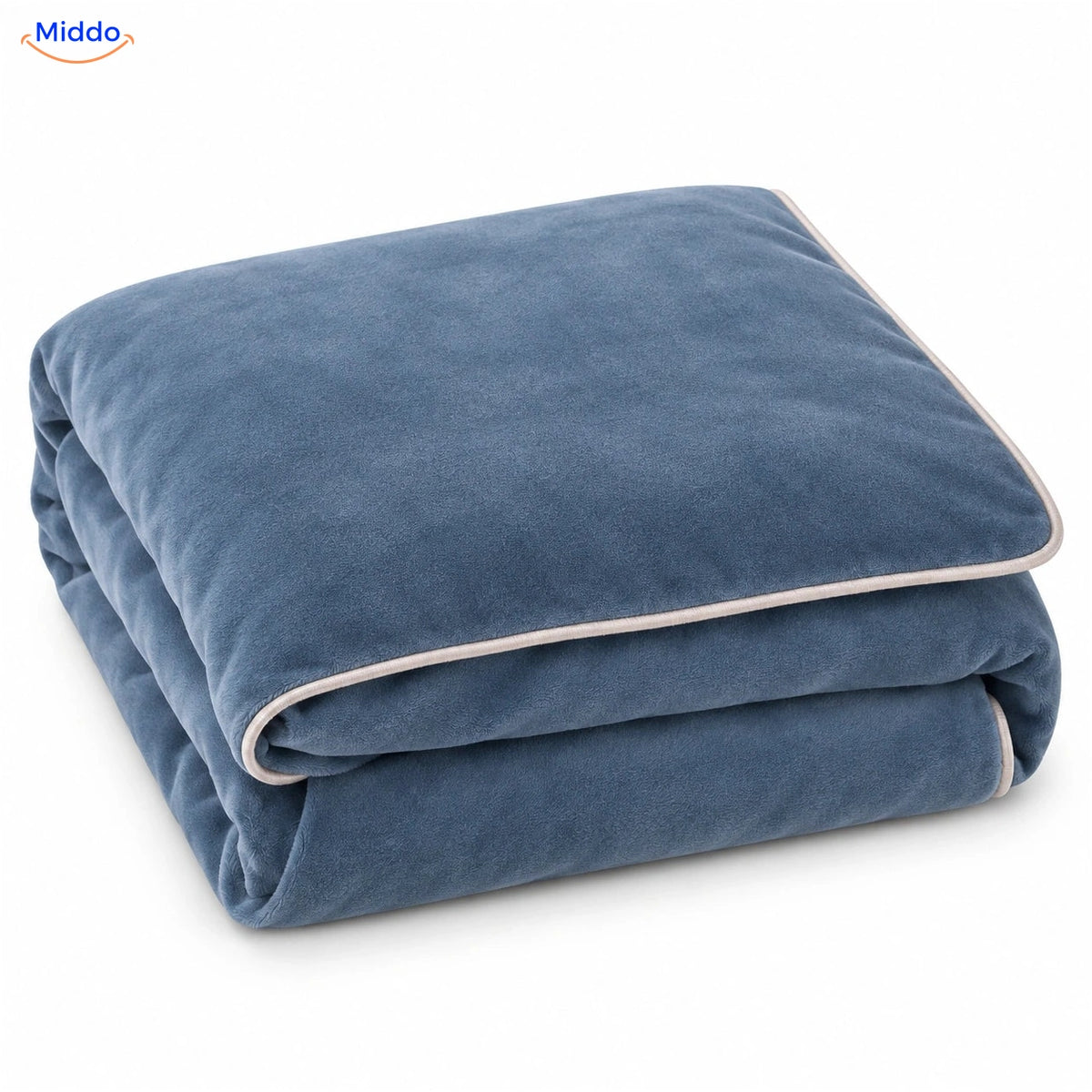 Housse de couette en peluche Bleu acier