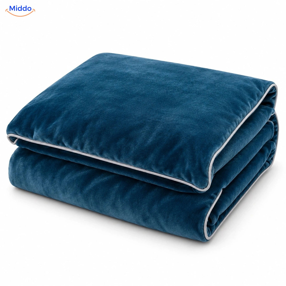 Housse de couette en peluche Bleu denim