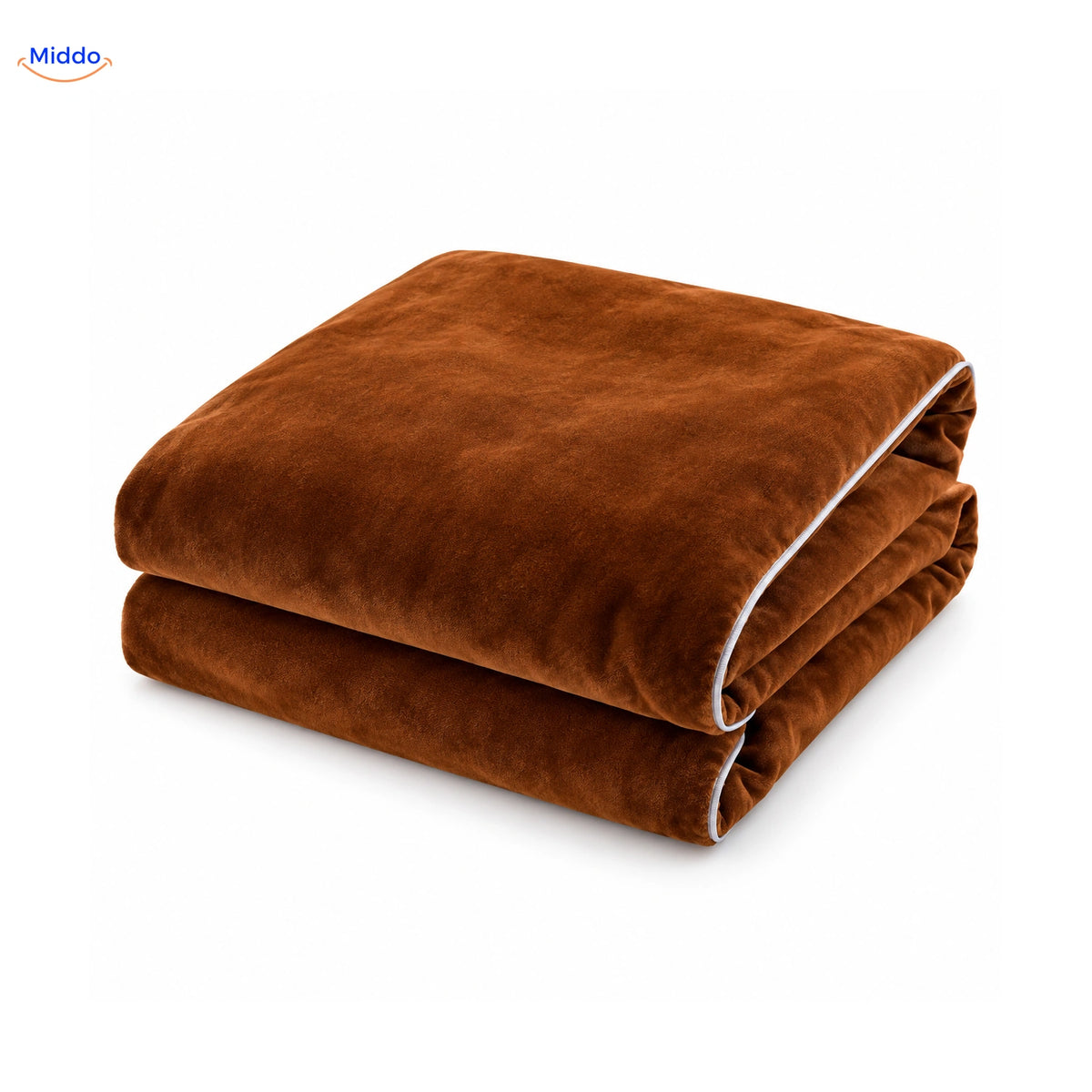 Housse de couette en peluche Brun café