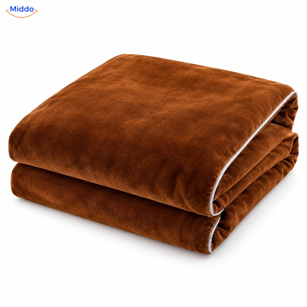 Housse de couette en peluche Brun café