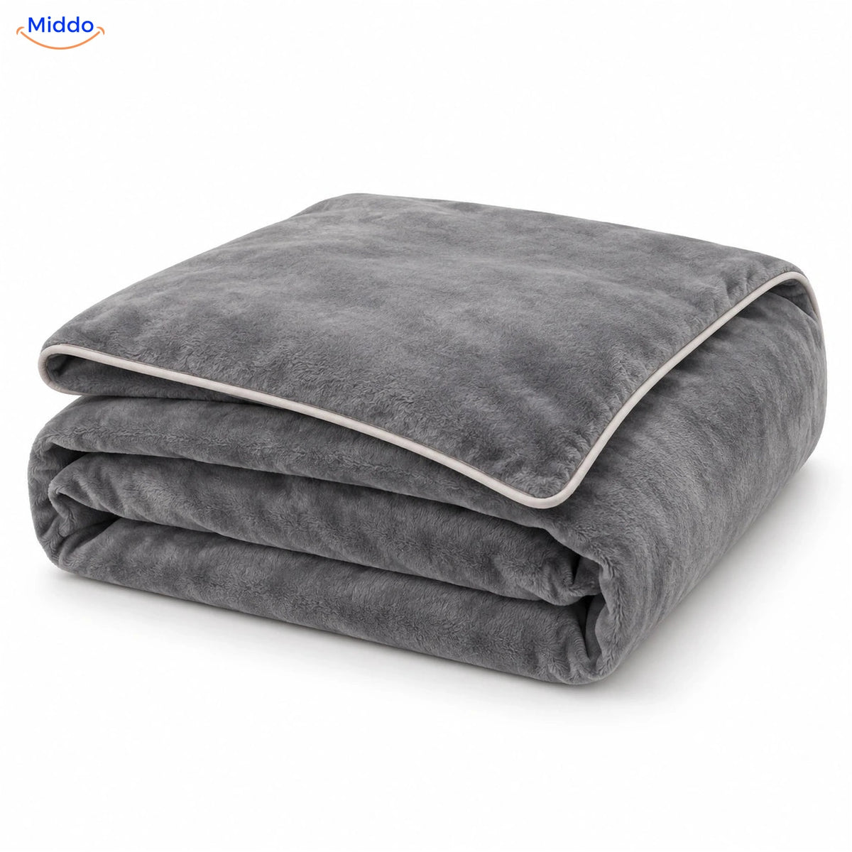 Housse de couette en peluche Gris 1
