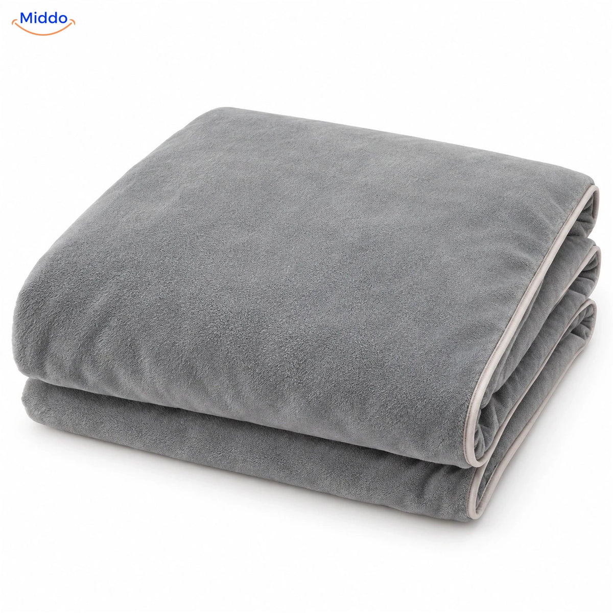 Housse de couette en peluche Gris clair