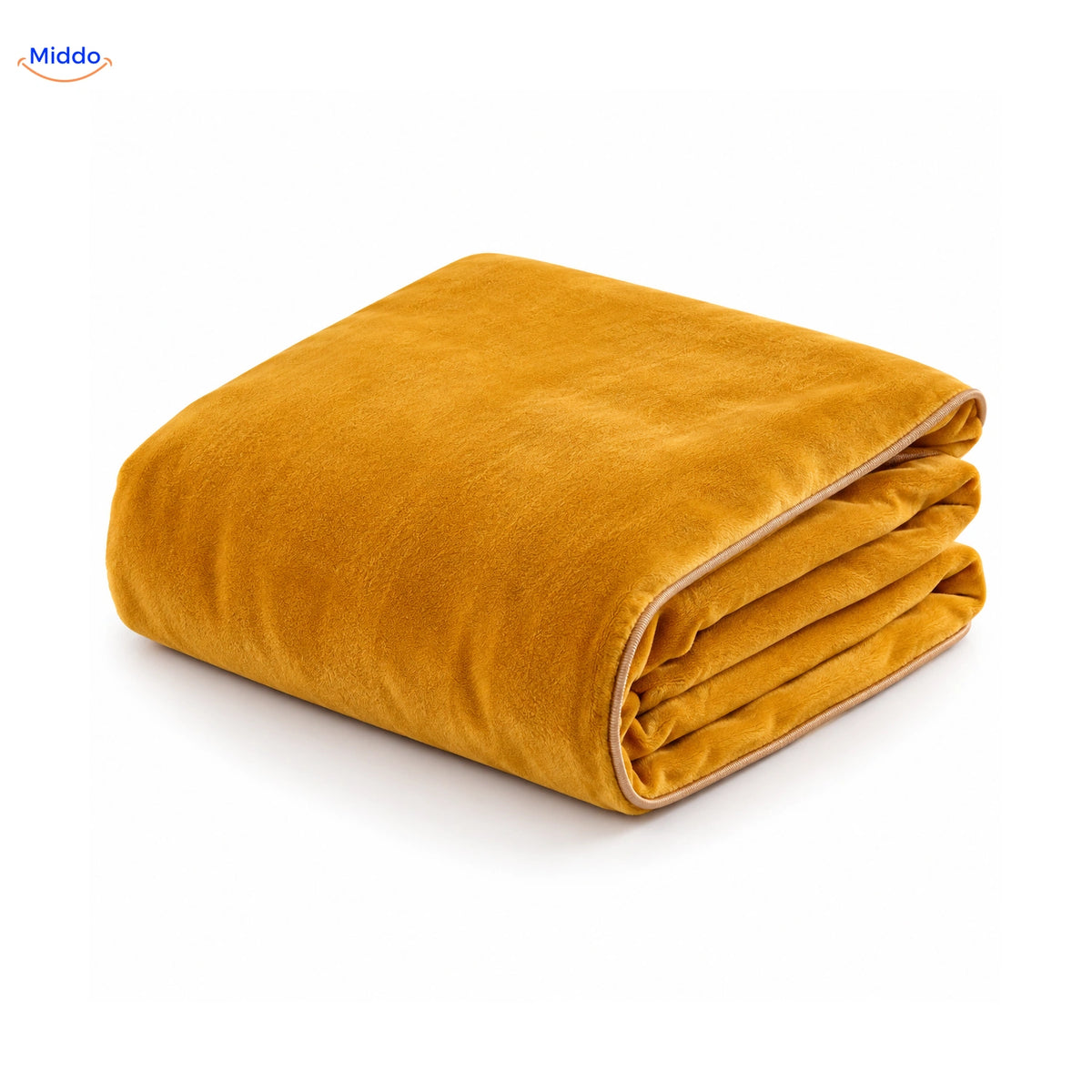 Housse de couette en peluche Jaune ocre