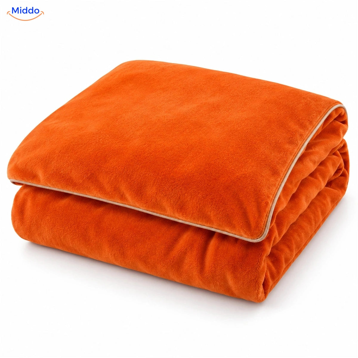 Housse de couette en peluche Rouge orangé