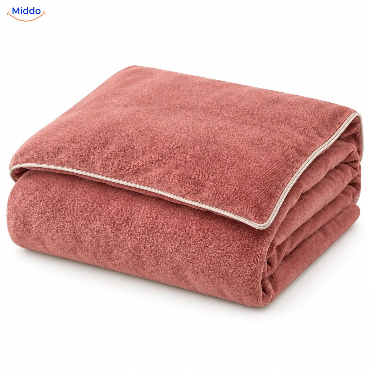 Housse de couette en peluche Vieux rose 1
