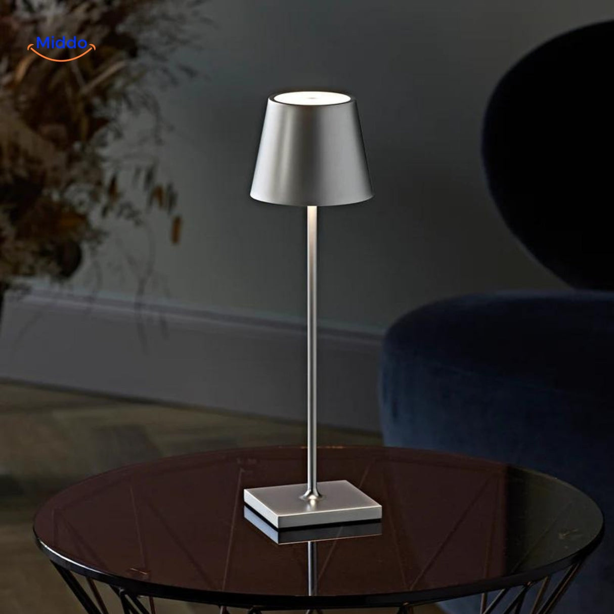 lampe de table led rechargeable via usb-c, sans fil, batterie longue durée 24 heures