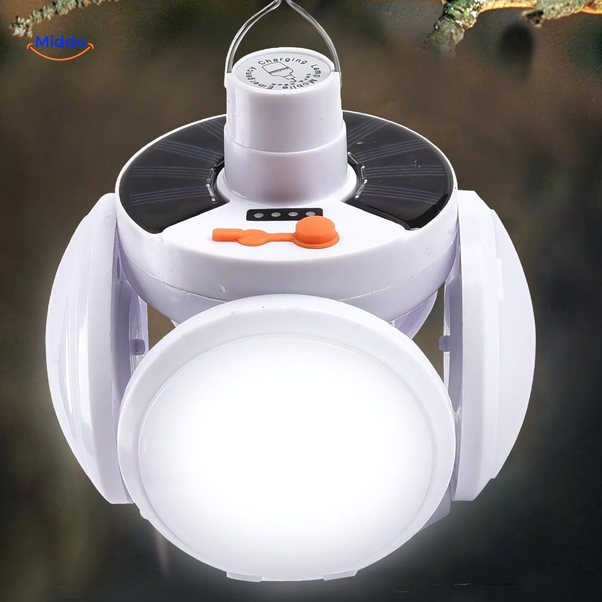 lampe solaire portable rechargeable idéale pour le camping et les activités en plein air