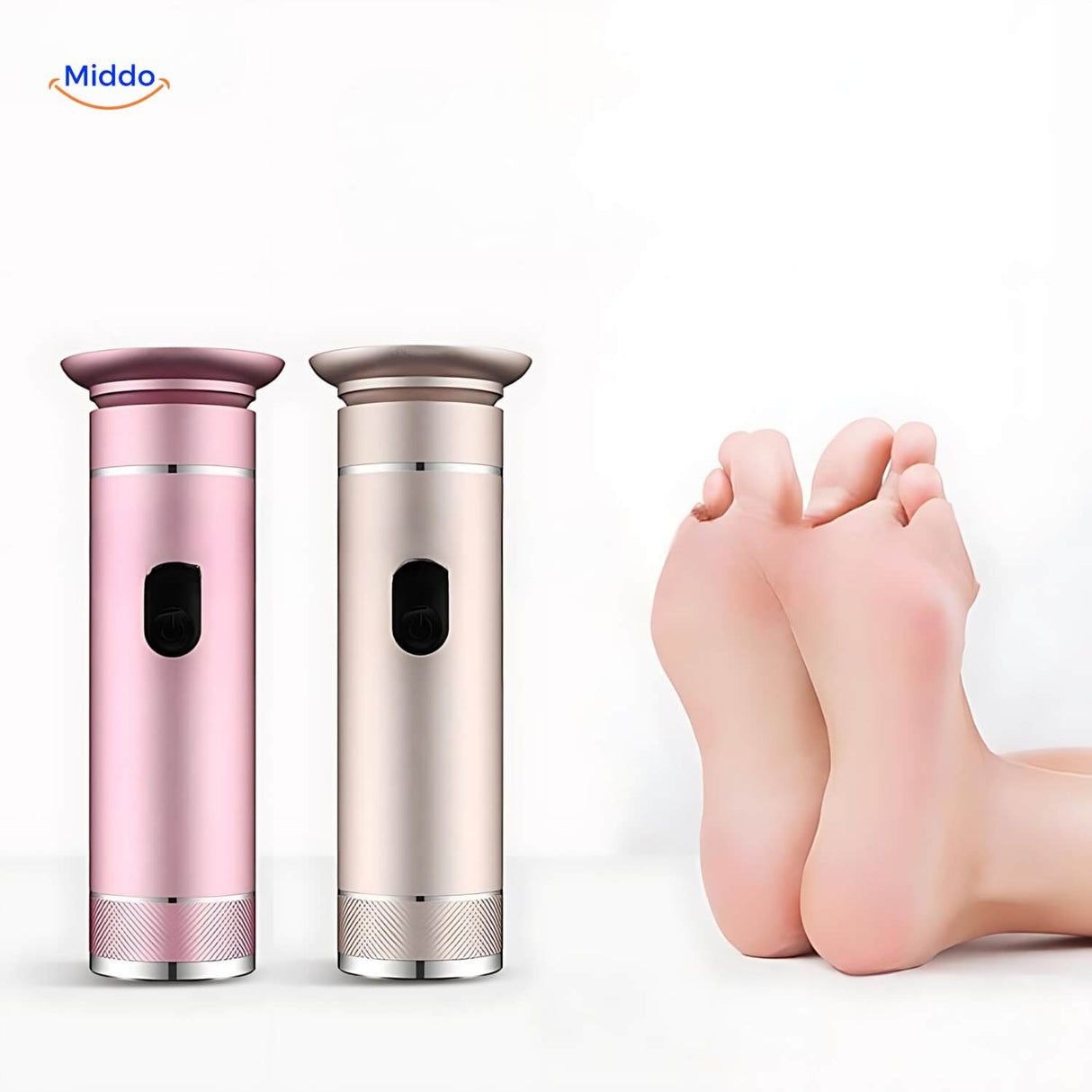 limeuse à pieds zapsole en coloris or et or rose, design élégant pour soin des pieds