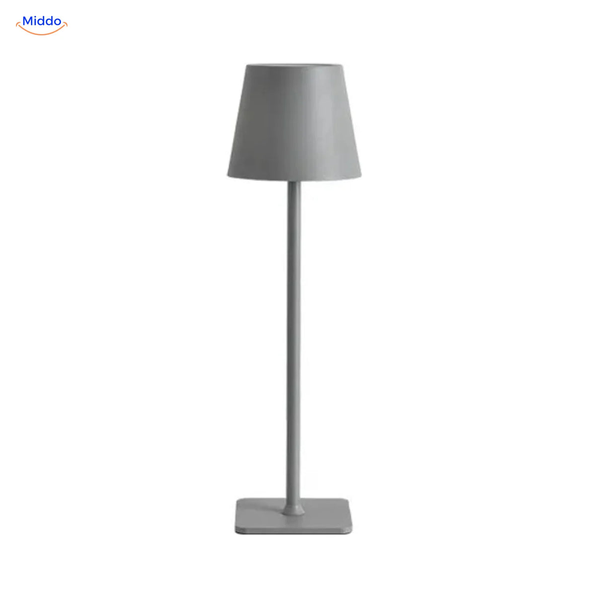 Lampe de table Lumiset rechargeable en gris, variateur tactile