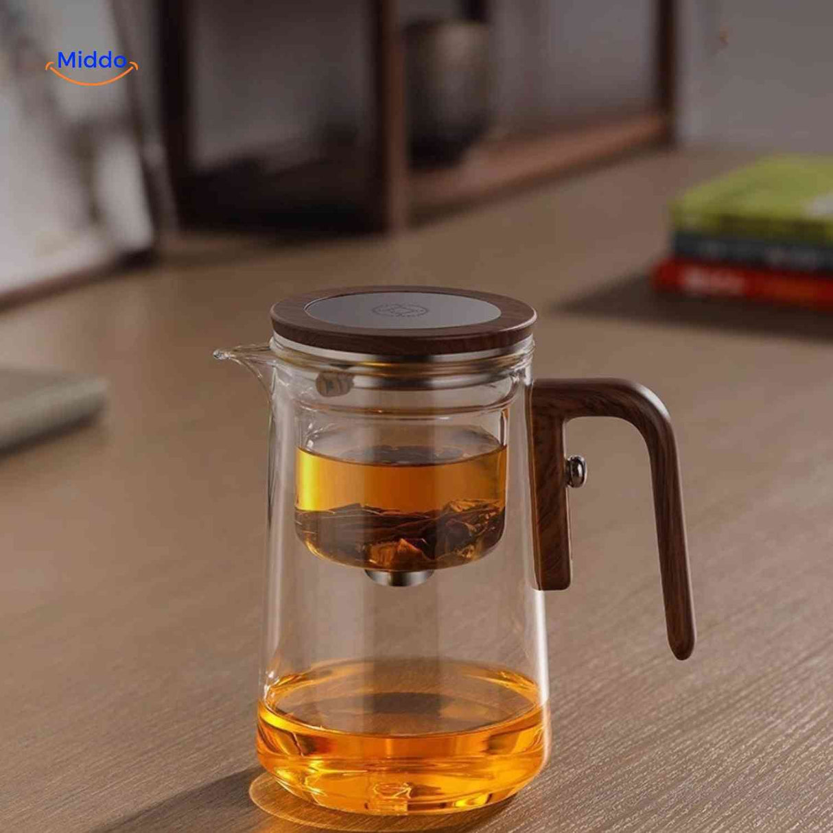 Théière magnétique Magnetea en verre avec filtre, vue produit 4
