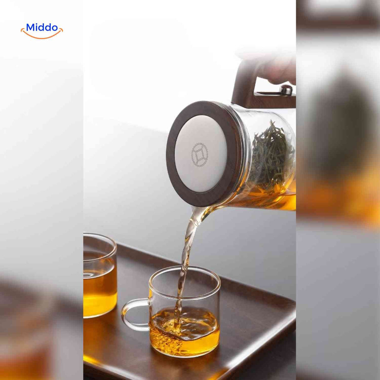 Théière magnétique Magnetea en verre avec filtre, vue produit 7