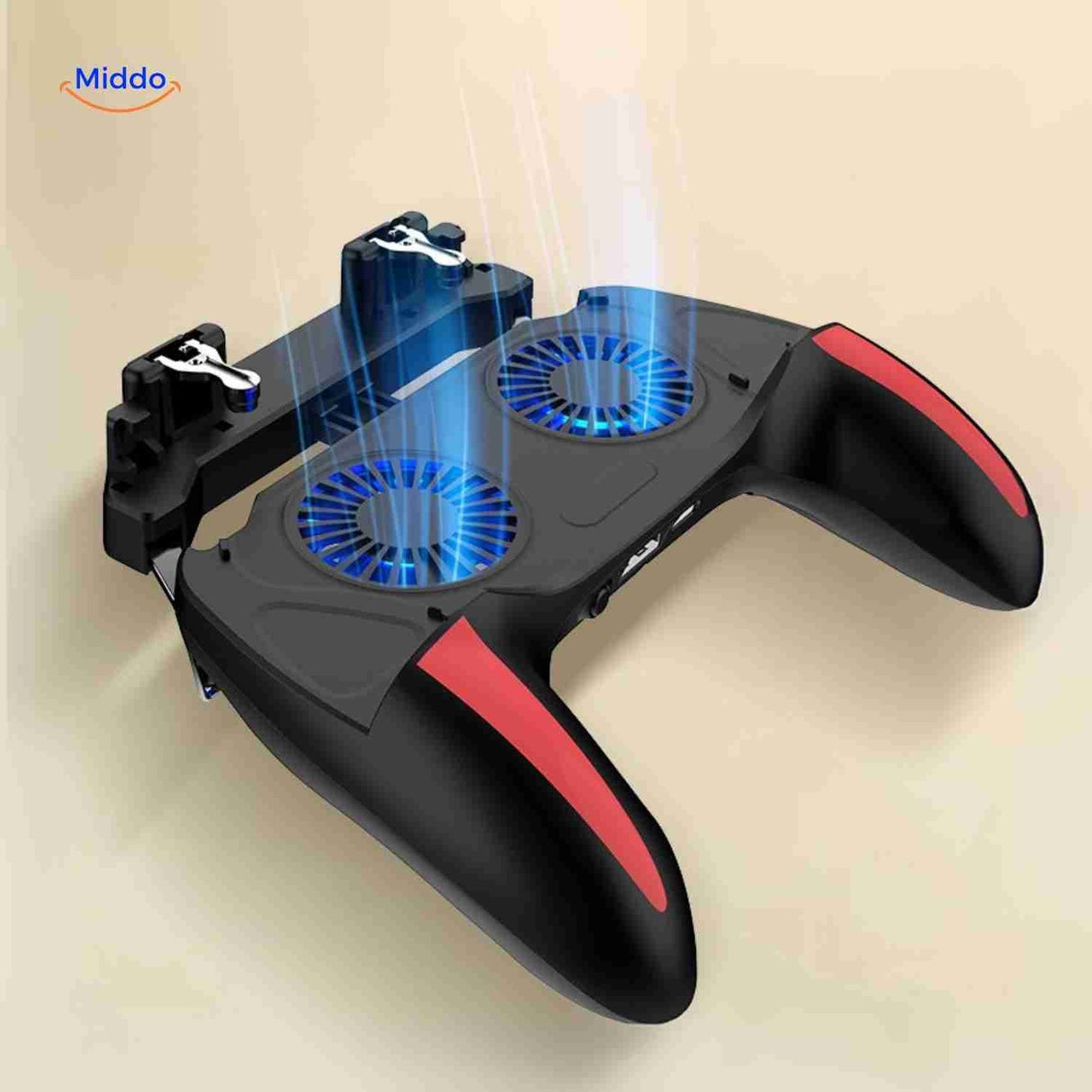 manette gaming mobile gameflex avec double ventilateur pour éviter la surchauffe pendant les parties
